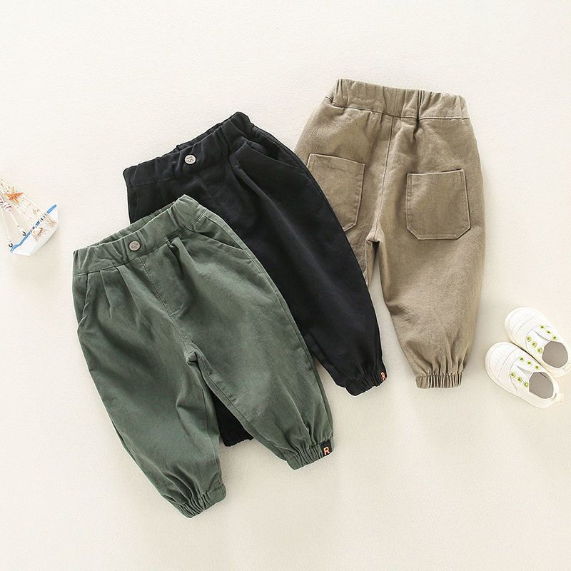 Cubs Lane children's stylish all-match trousers baby Korean color overalls handsome trend
