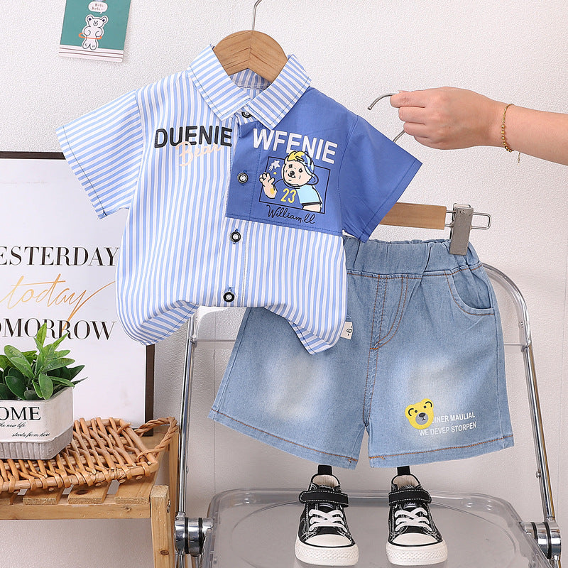 Cubs Lane suits for boys summer clothes trendy children's cartoon shirts