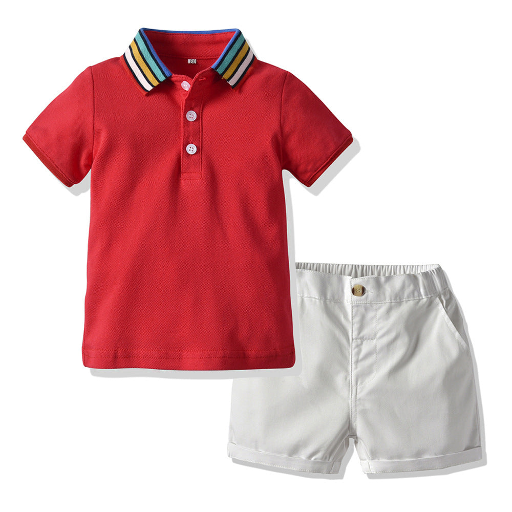 Cubs Lane summer boys short-sleeved polo shirt breathable lapel top trendy