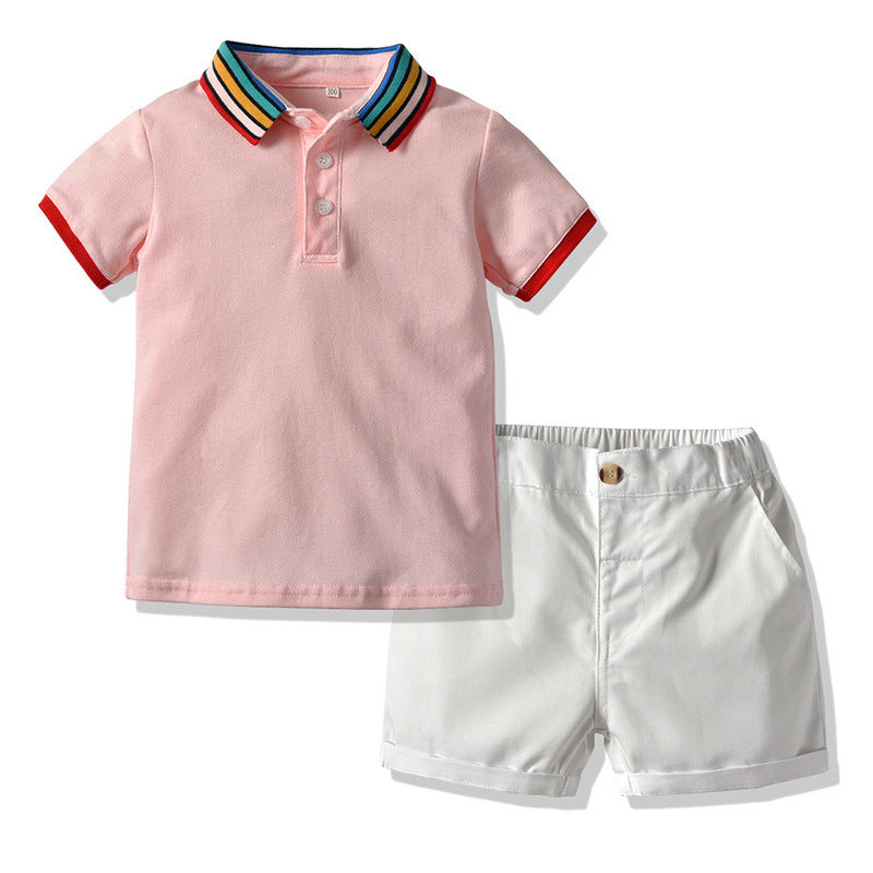 Cubs Lane summer boys short-sleeved polo shirt breathable lapel top trendy
