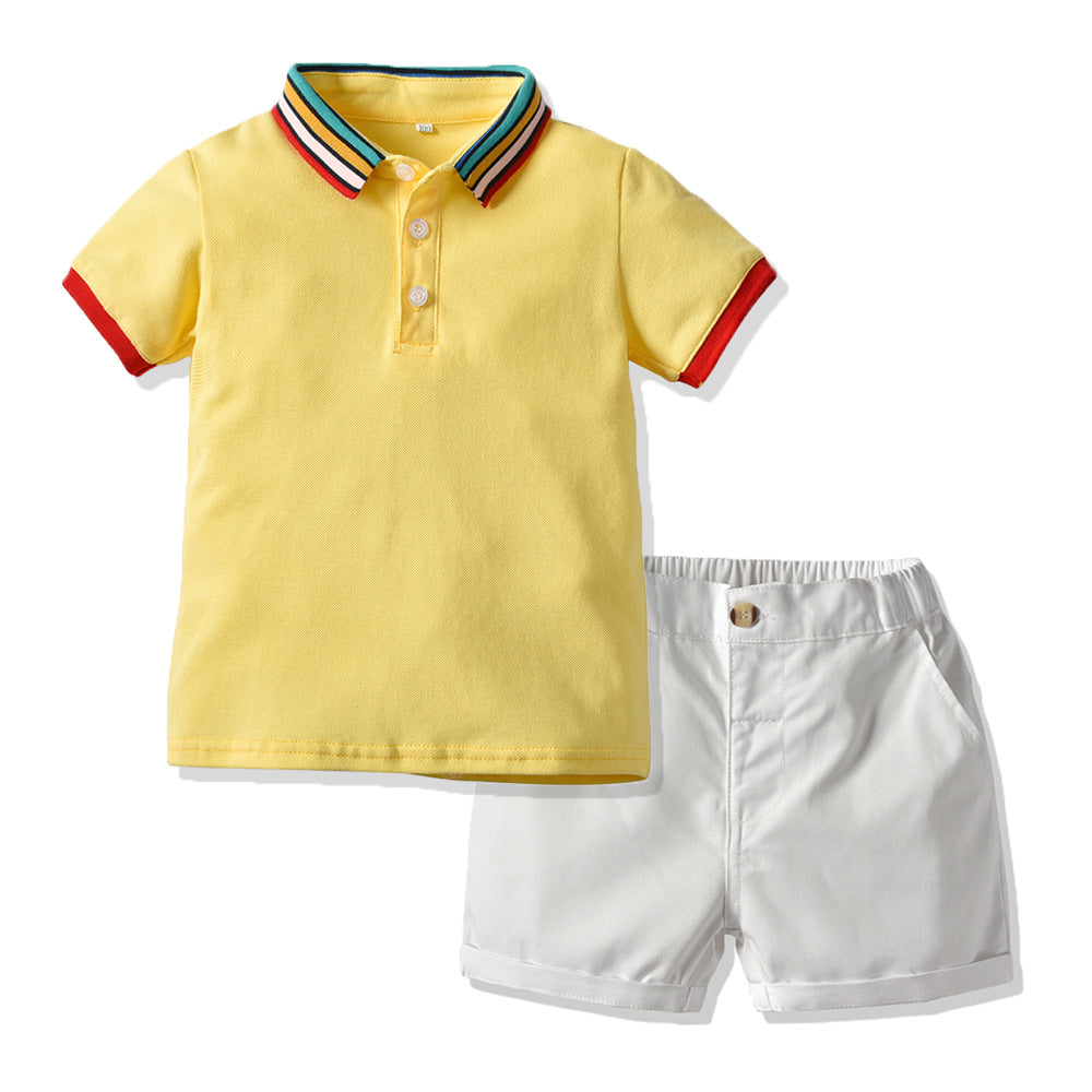 Cubs Lane summer boys short-sleeved polo shirt breathable lapel top trendy