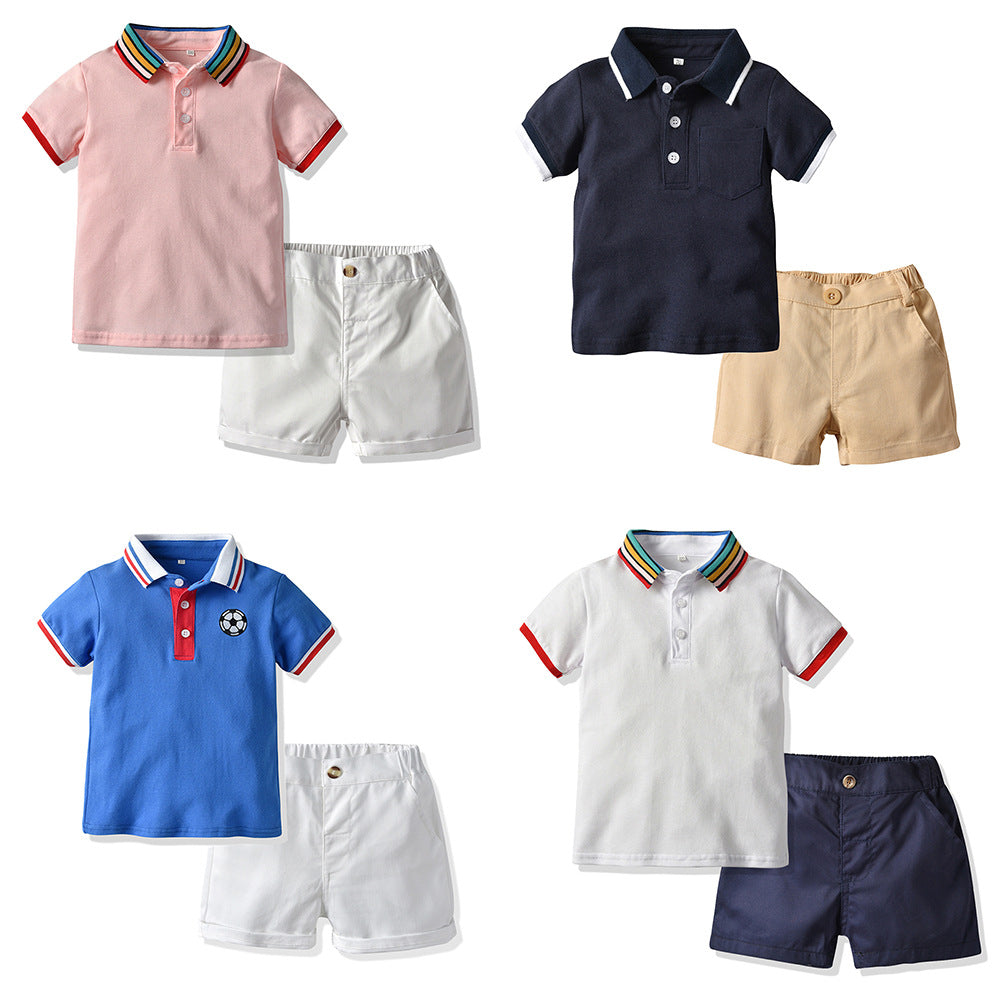 Cubs Lane summer boys short-sleeved polo shirt breathable lapel top trendy