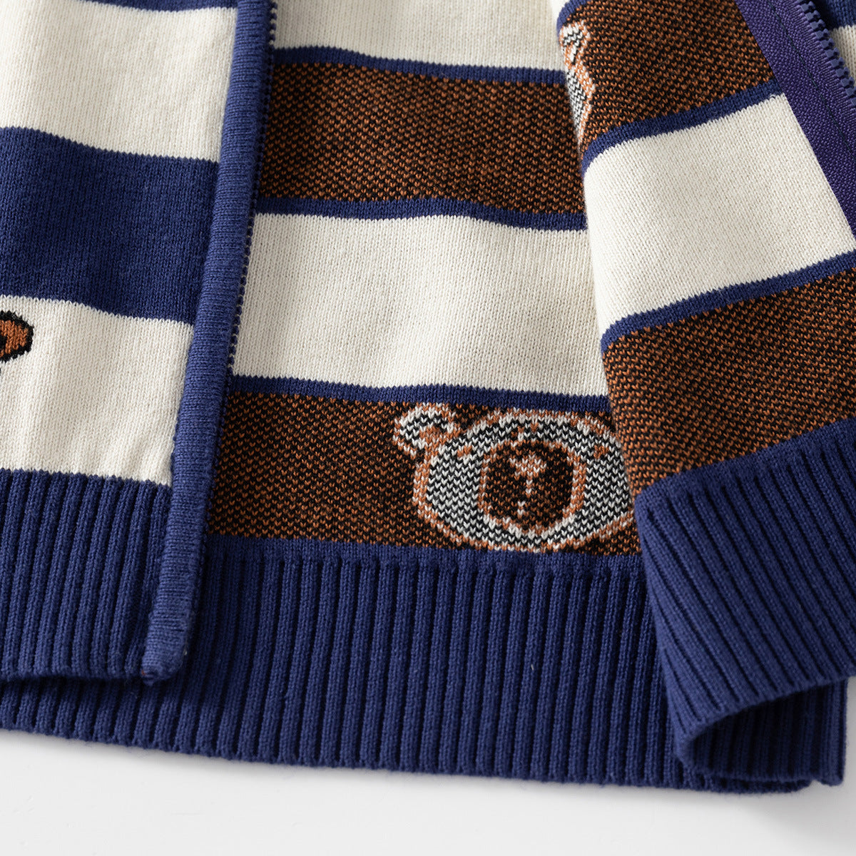 Cubs Lane Children's sweater autumn cardigan boy cartoon top knitted sweater coat stand collar sweater
