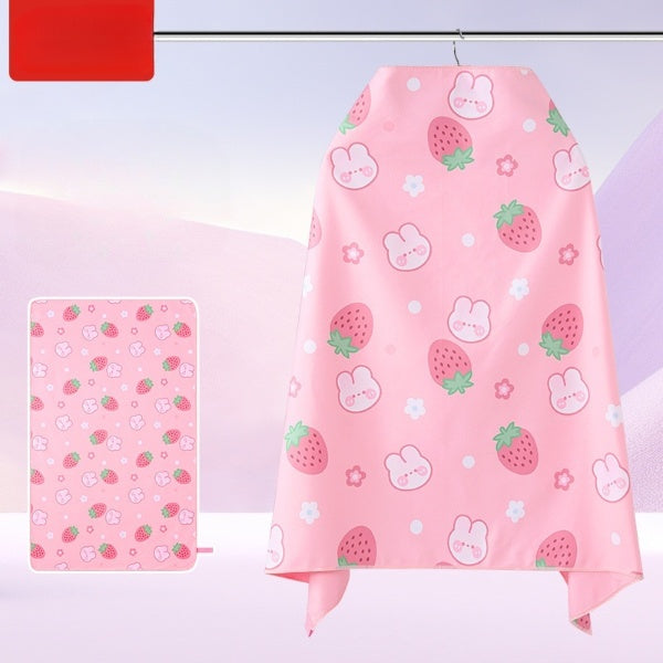 Cubs Lane Pink Color Print Bath Towel