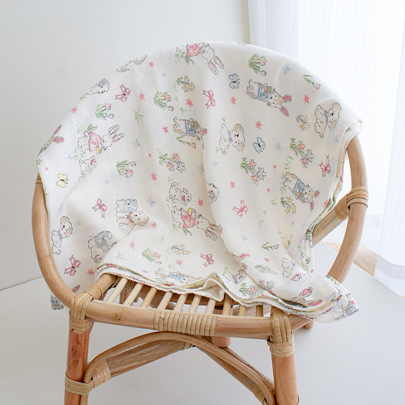 Cubs Lane Blue Color Print Blanket
