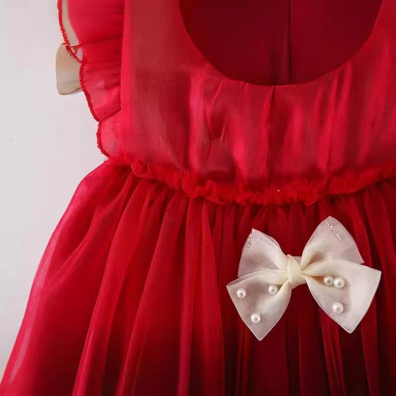 Cubs Lane Red Color Stylish Dress For Girls