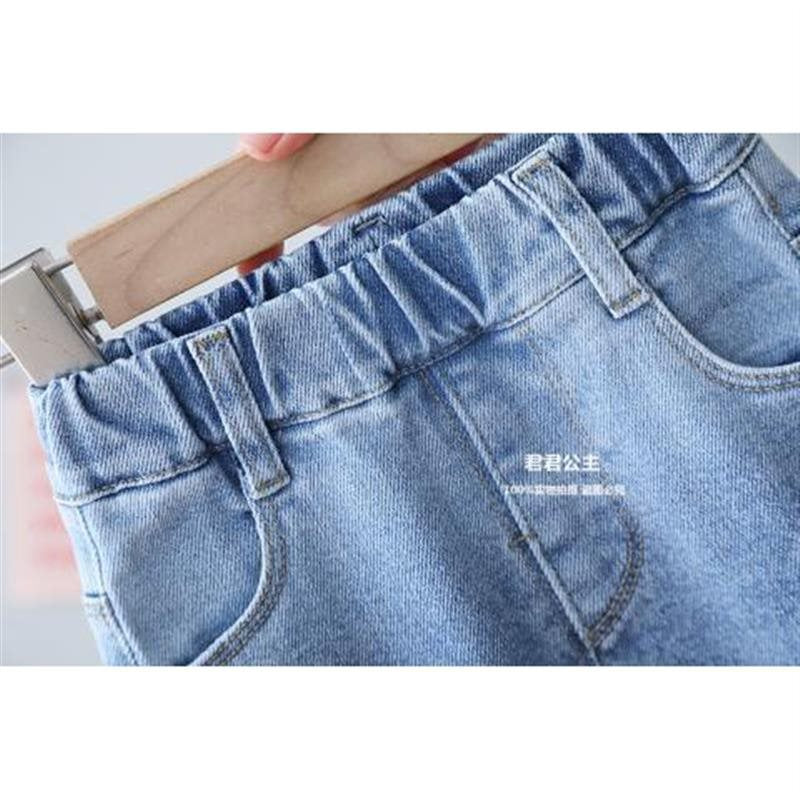 Cubs Lane new girls lace jeans spring and autumn jacket baby trousers baby girl bell-bottom pants fashionable