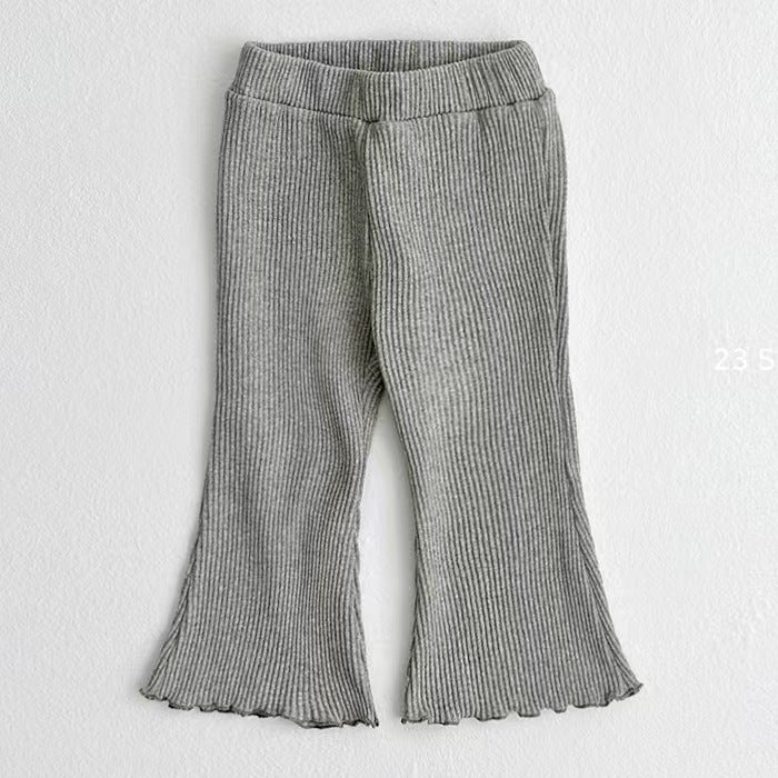 Cubs Lane summer infant and toddler clothing fashionable and stylish bell-bottom pants for baby girls all-match fungus Side Casual Pants