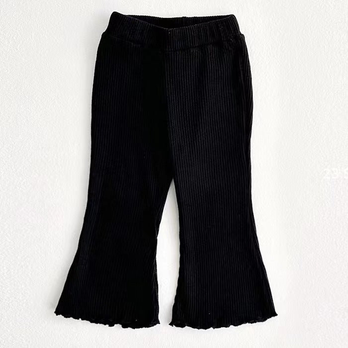 Cubs Lane summer infant and toddler clothing fashionable and stylish bell-bottom pants for baby girls all-match fungus Side Casual Pants