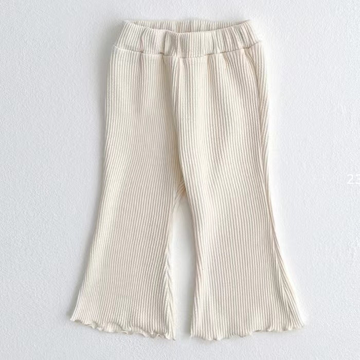 Cubs Lane summer infant and toddler clothing fashionable and stylish bell-bottom pants for baby girls all-match fungus Side Casual Pants