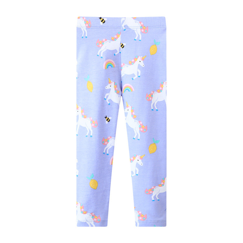 Cubs Lane Girls pants summer children's summer cartoon baby girl summer milk silk leggings thin outer wear summer style