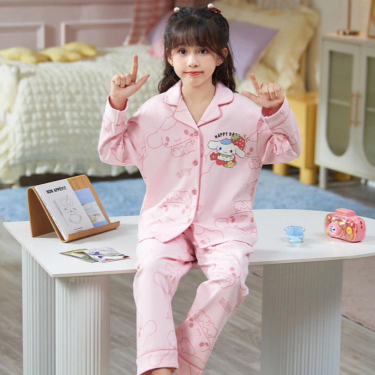 Cubs Lane pure cotton long sleeved thin suits little girls big childre