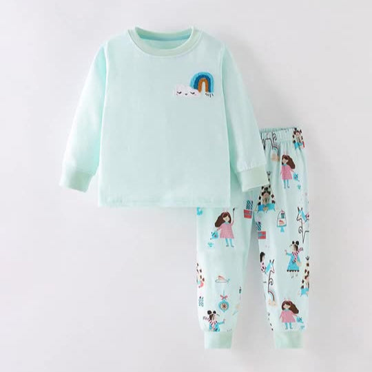 Cubs Lane new ice silk a-type three-quarter sleeve suit Boy baby