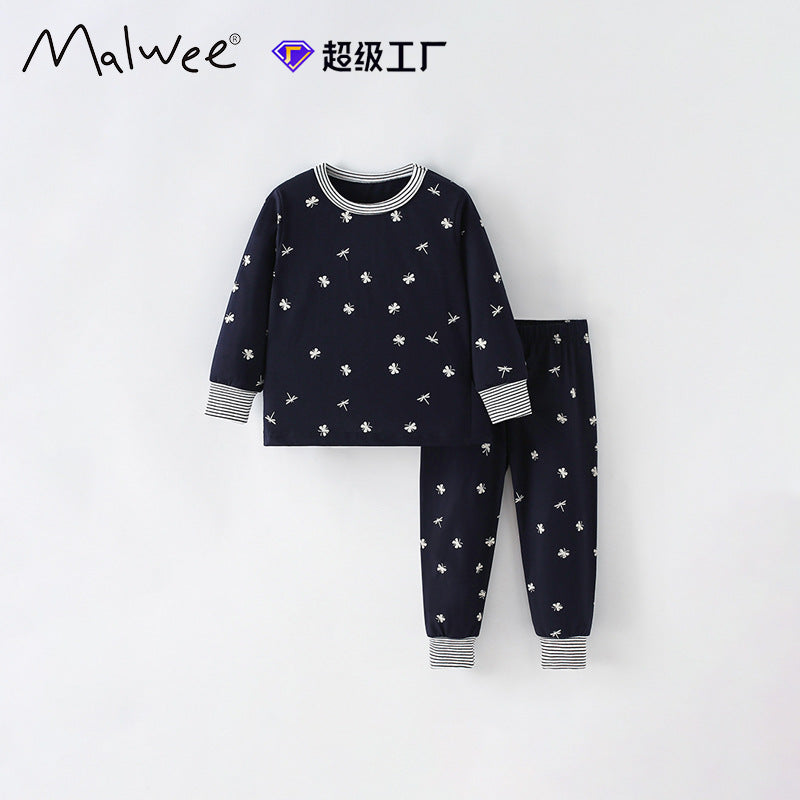 Cubs Lane new ice silk a-type three-quarter sleeve suit Boy baby