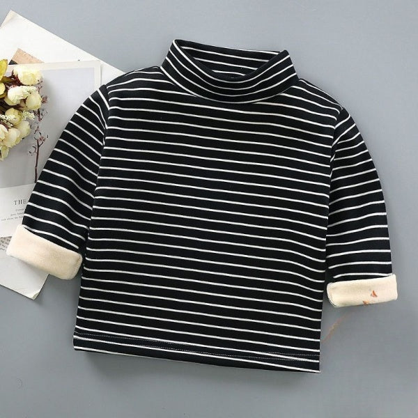 Cubs Lane Children's fleece warm tops half turtleneck autumn clothes girls & Boys baby long sleeve thickened sweater