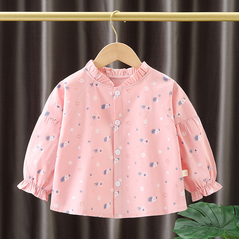 Cubs Lane Girls baby long-sleeved floral shirt