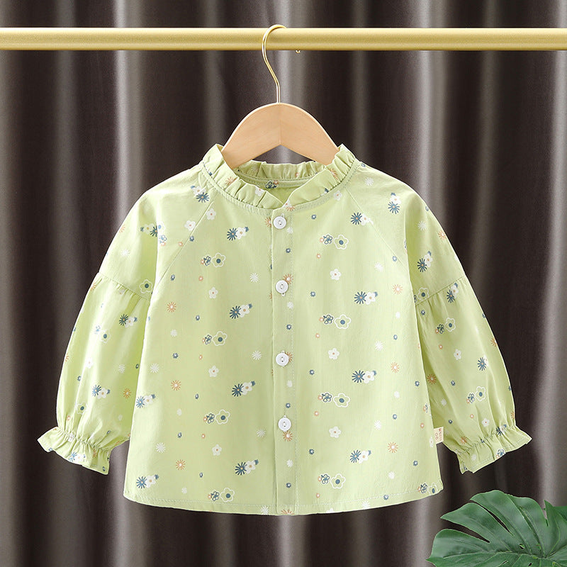 Cubs Lane Girls baby long-sleeved floral shirt