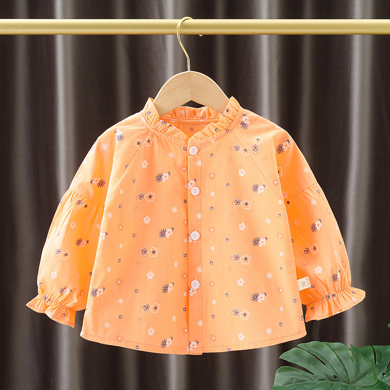 Cubs Lane Girls baby long-sleeved floral shirt