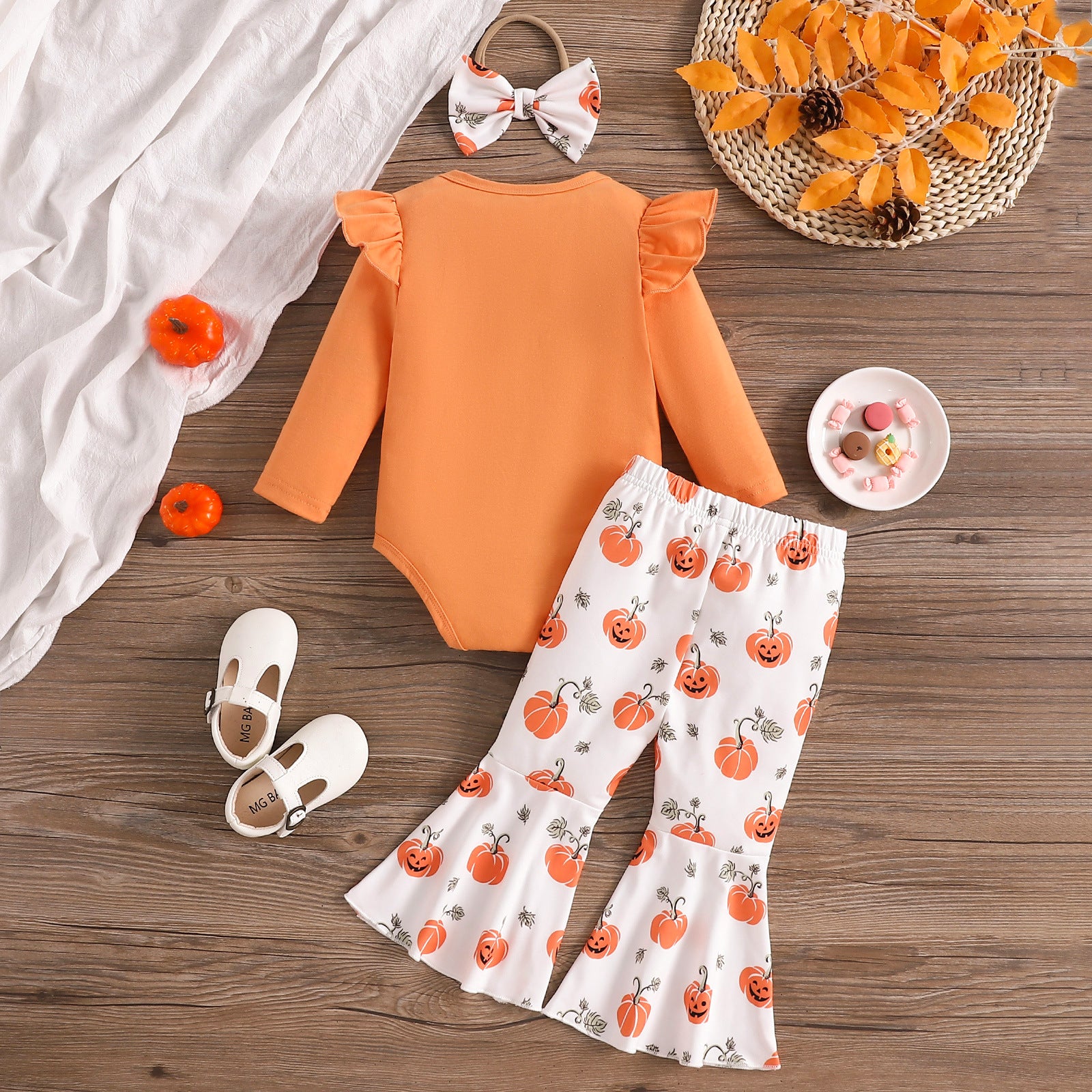 Cubs lane Orange Top and Joggers Set