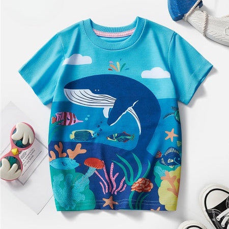 Cubs Lane boys cartoon cute print short-sleeved