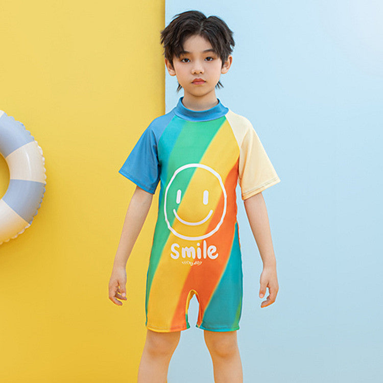 Cubs Lane Multi Color Stripe Print Swimwear