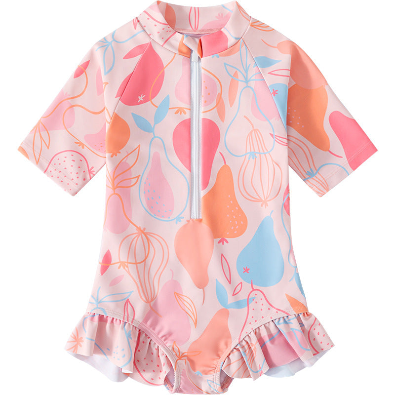 Cubs Lane Pink and Blue All-Over Print Swimwear