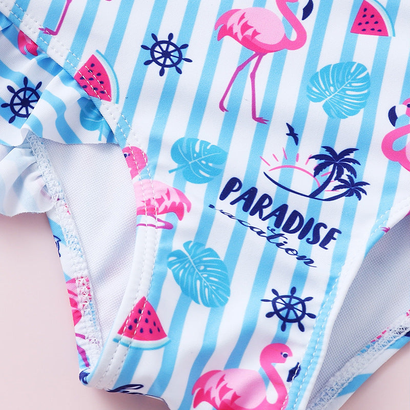 Cubs Lane cartoon cute little girl baby swimming trunks swimsuit