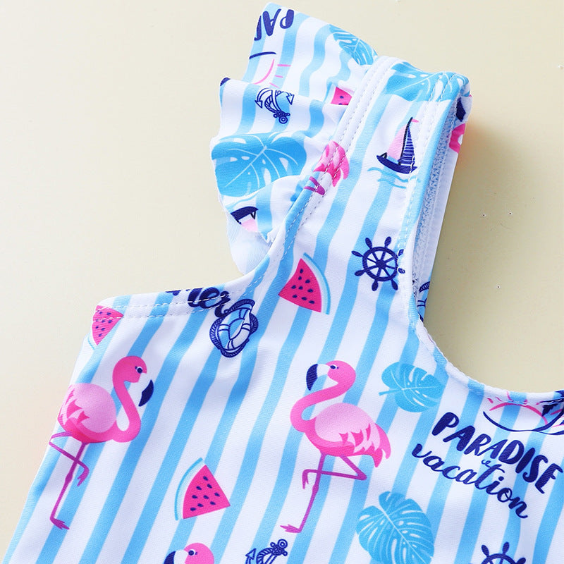 Cubs Lane cartoon cute little girl baby swimming trunks swimsuit