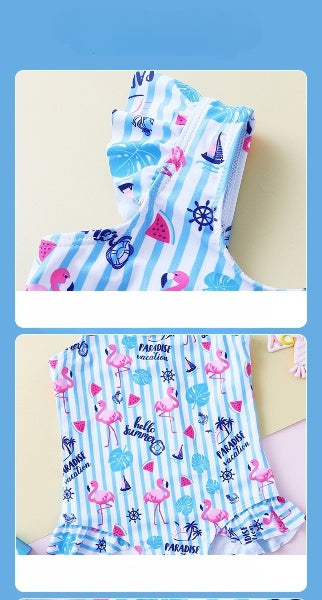 Cubs Lane cartoon cute little girl baby swimming trunks swimsuit