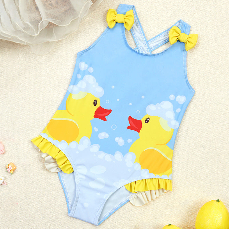 Cubs Lane children cute cartoon one-piece swimsuit baby