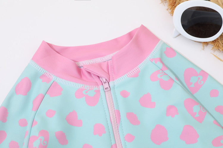Cubs Lane Export new style foreign single love long-sleeved sun protection swimsuit