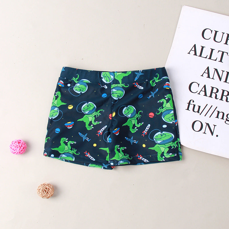 Cubs Lane baby boy shark dinosaur pattern comfortable high elastic children's swimming trunks
