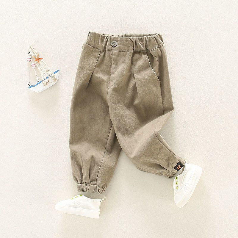 Cubs Lane children's stylish all-match trousers baby Korean color overalls handsome trend