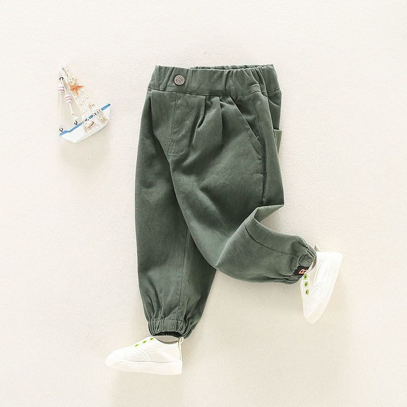 Cubs Lane children's stylish all-match trousers baby Korean color overalls handsome trend