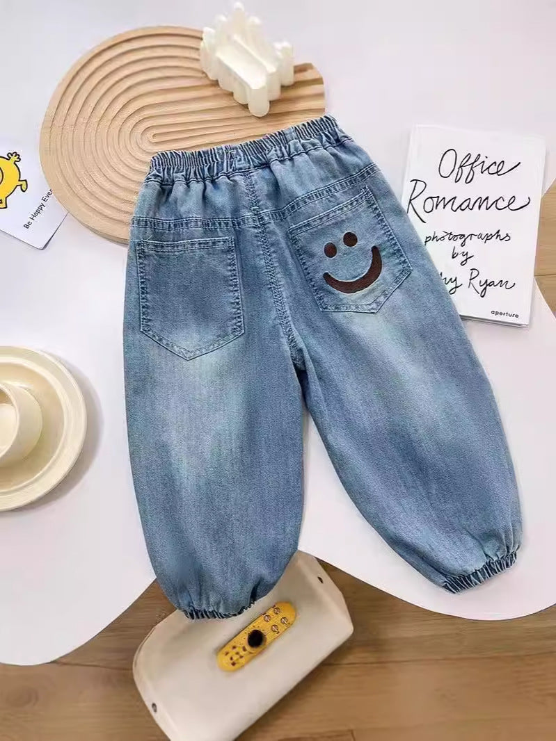 Cubs Lane Boys jeans Tencel children's anti-mosquito pants summer thin boys pants children baby stylish casual pants