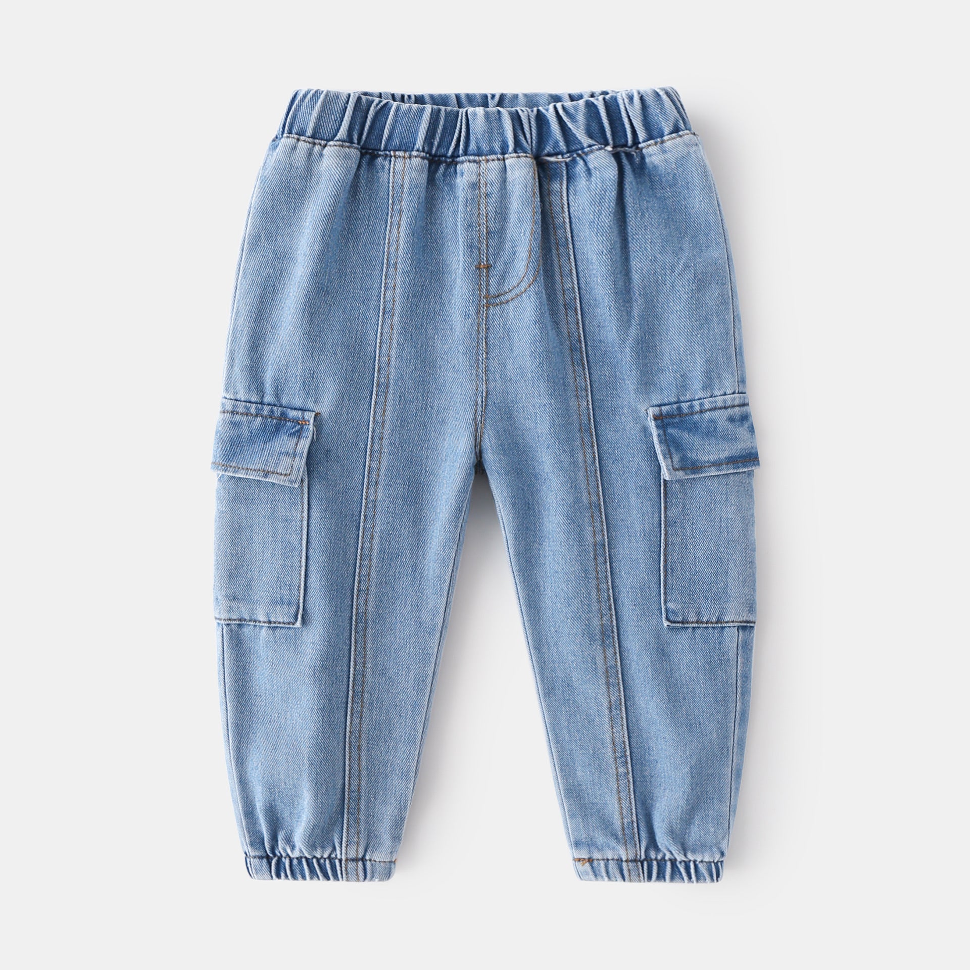 Cubs Lane spring boys denim trousers casual cotton soft trousers Korean style trendy mid-waist solid color children's trousers