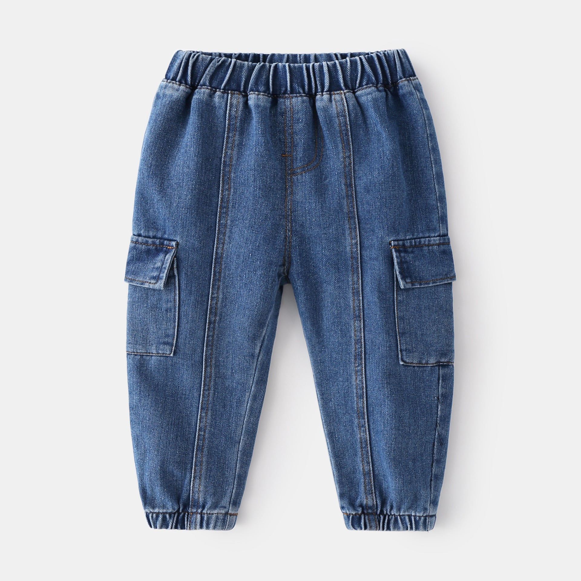 Cubs Lane spring boys denim trousers casual cotton soft trousers Korean style trendy mid-waist solid color children's trousers