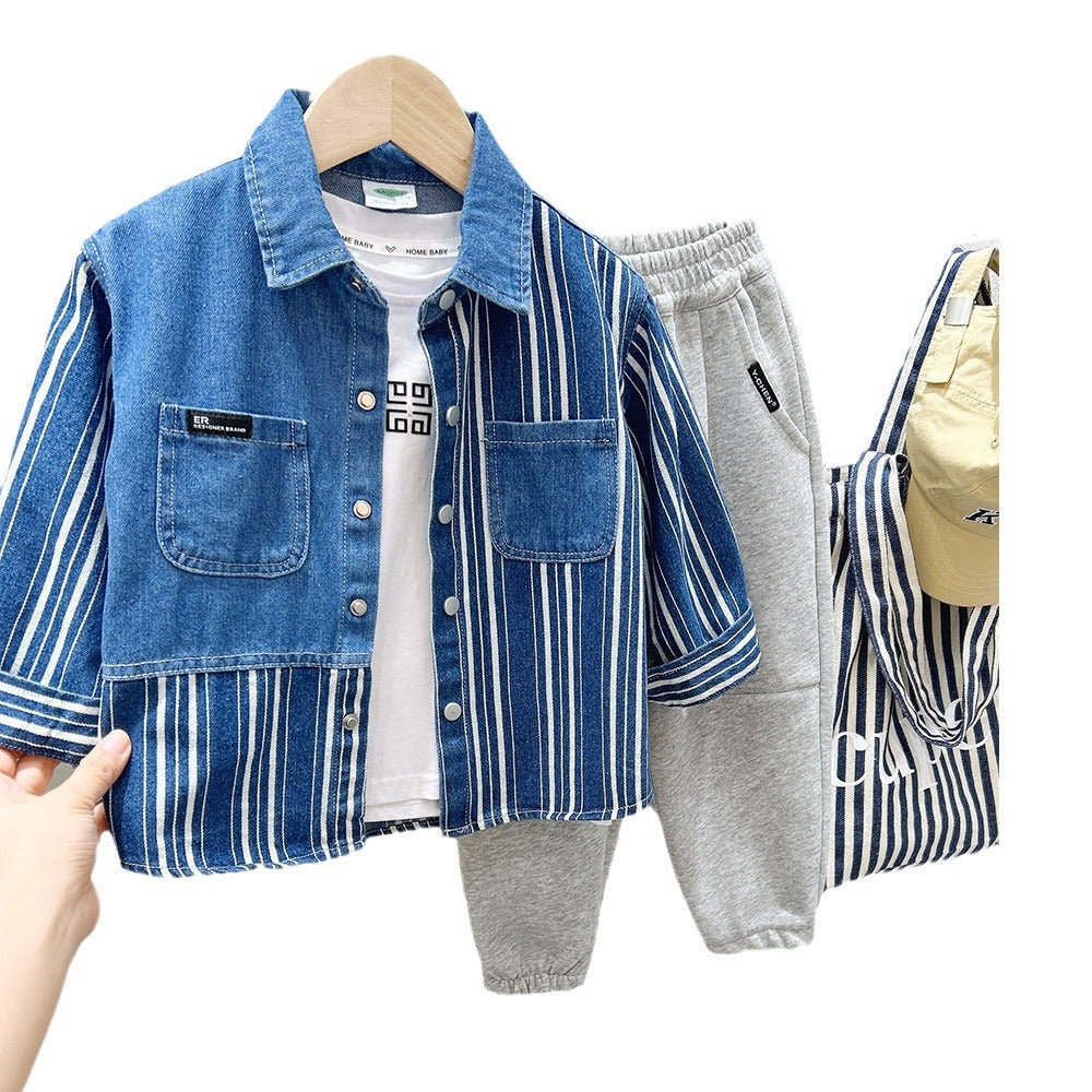 Cubs Lane Boys denim jacket spring and autumn casual tops