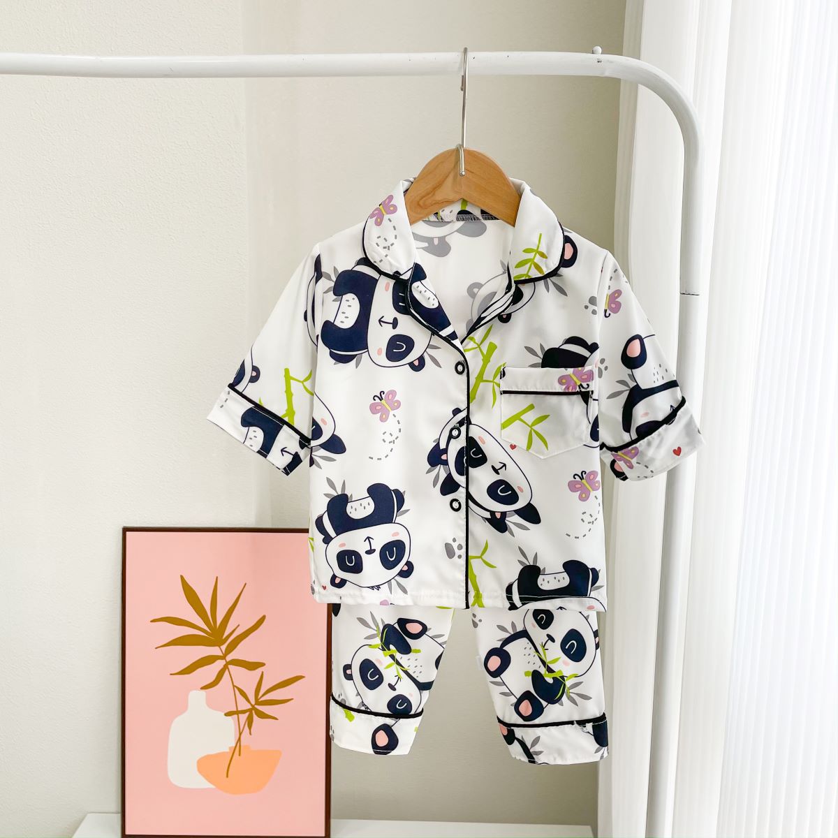 Cubs Lane Summer New Children's Lapel Home Clothes Set Boys and Girls