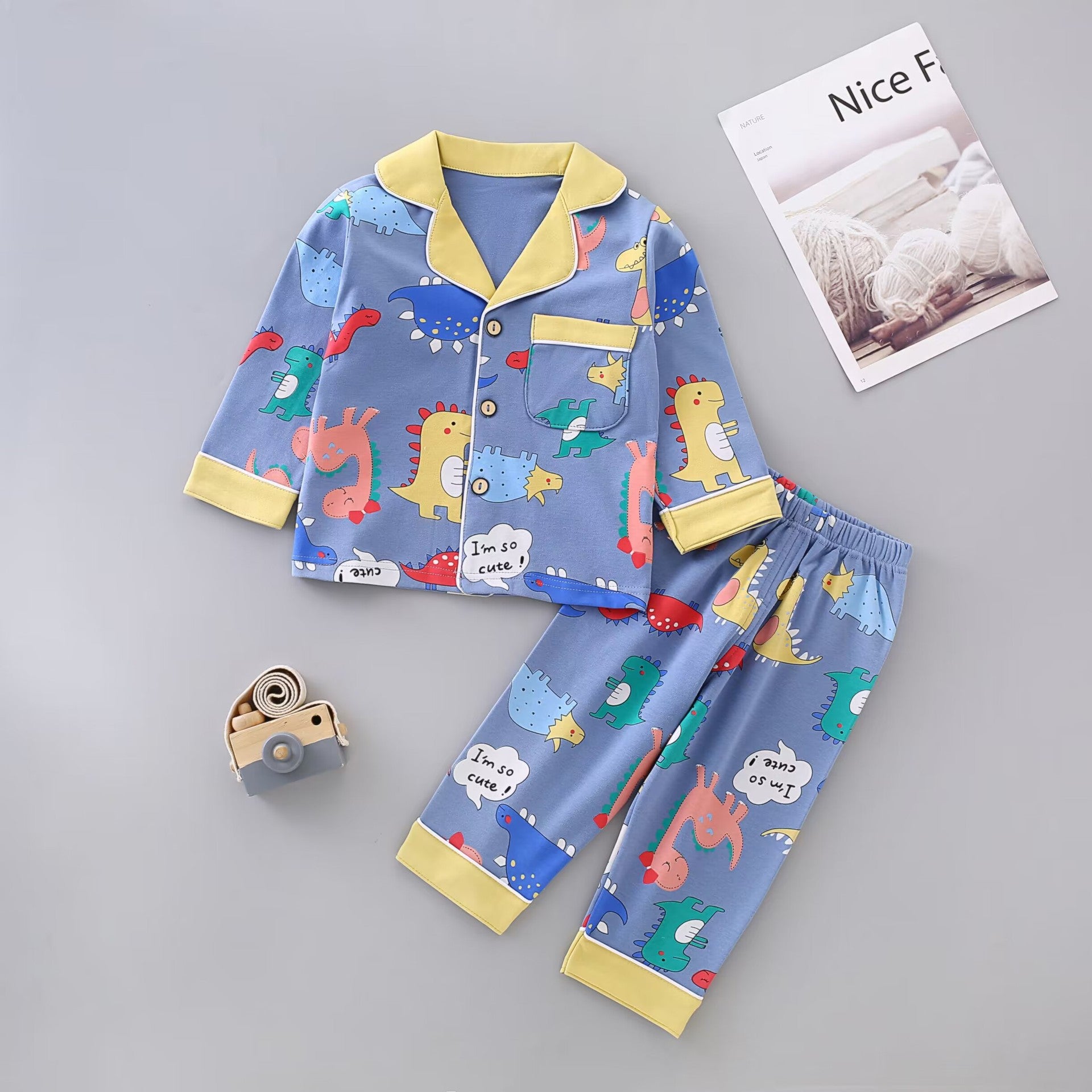 Cubs Lane children's pajamas boys pure cotton long sleeves