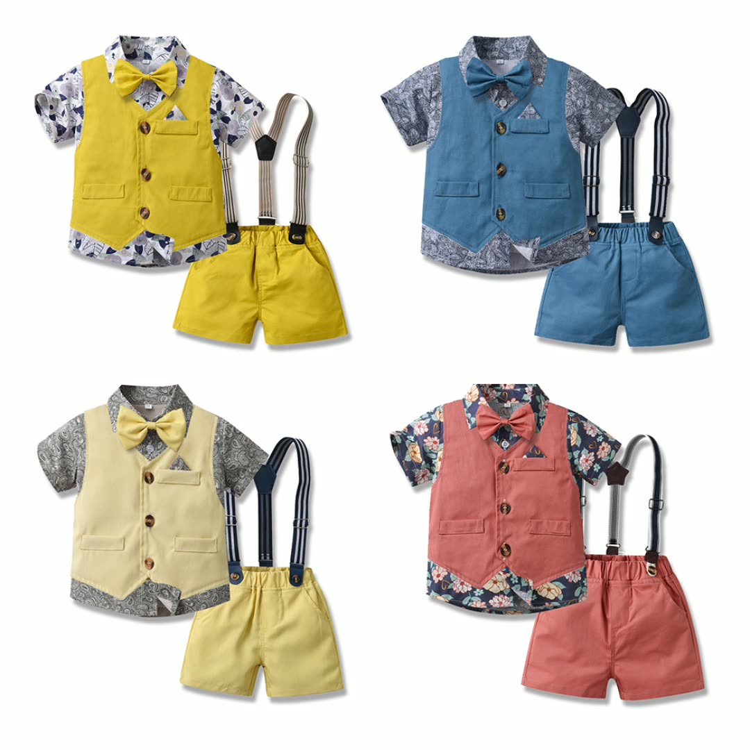 Cubs Lane children's vest flower cardigan retro suit