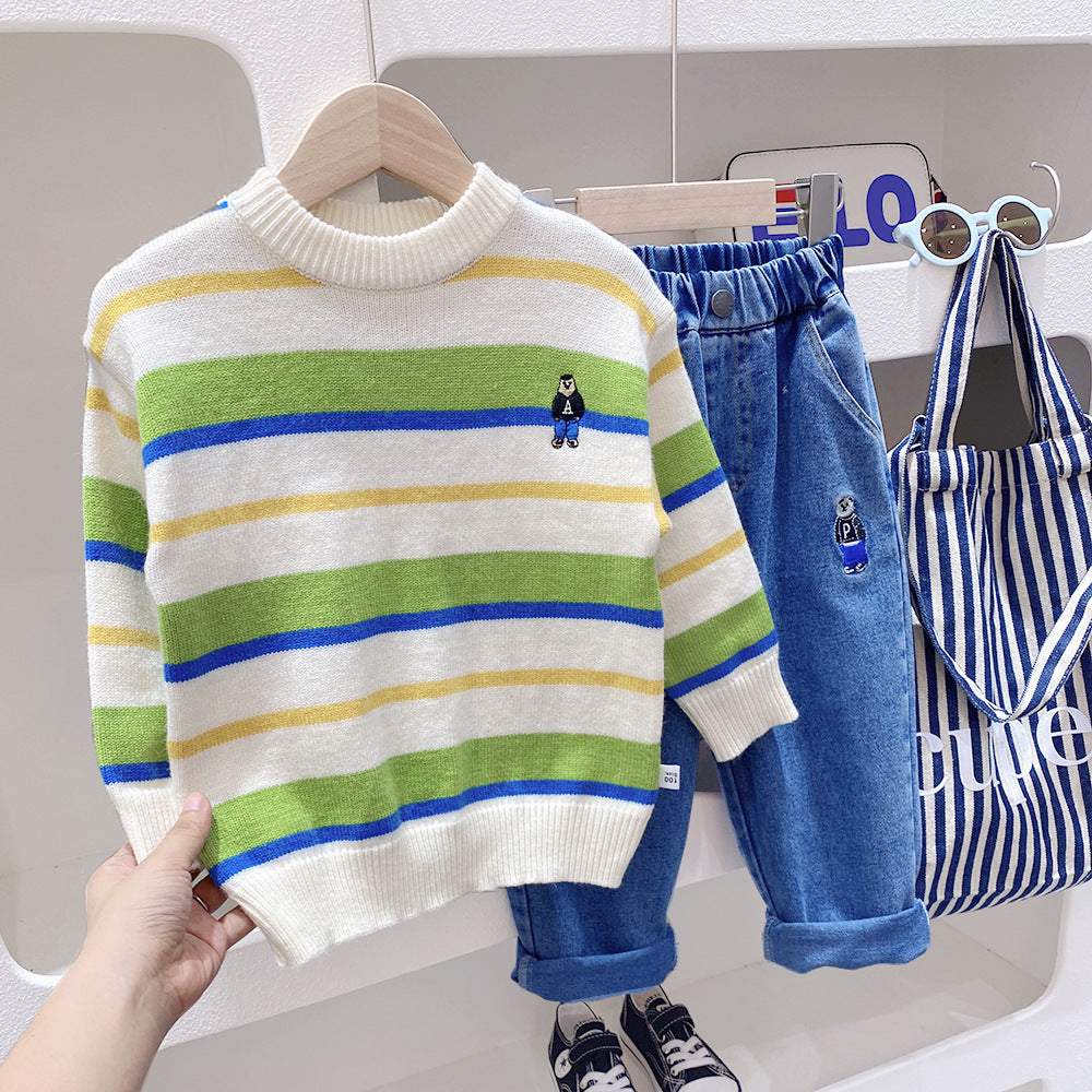 Cubs Lane  children's stylish cartoon sweater baby warm top