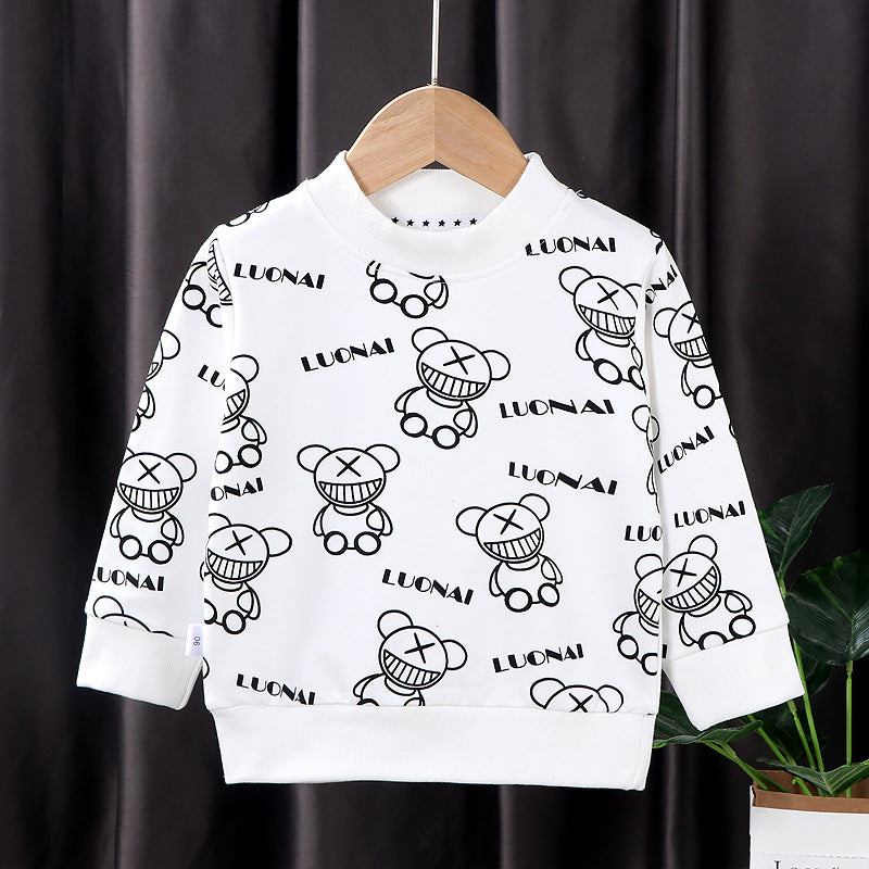 Cubs Lane children's Winter Wear autumn style pure cotton boys and girls long-sleeved T-shirt single top infant baby pullover