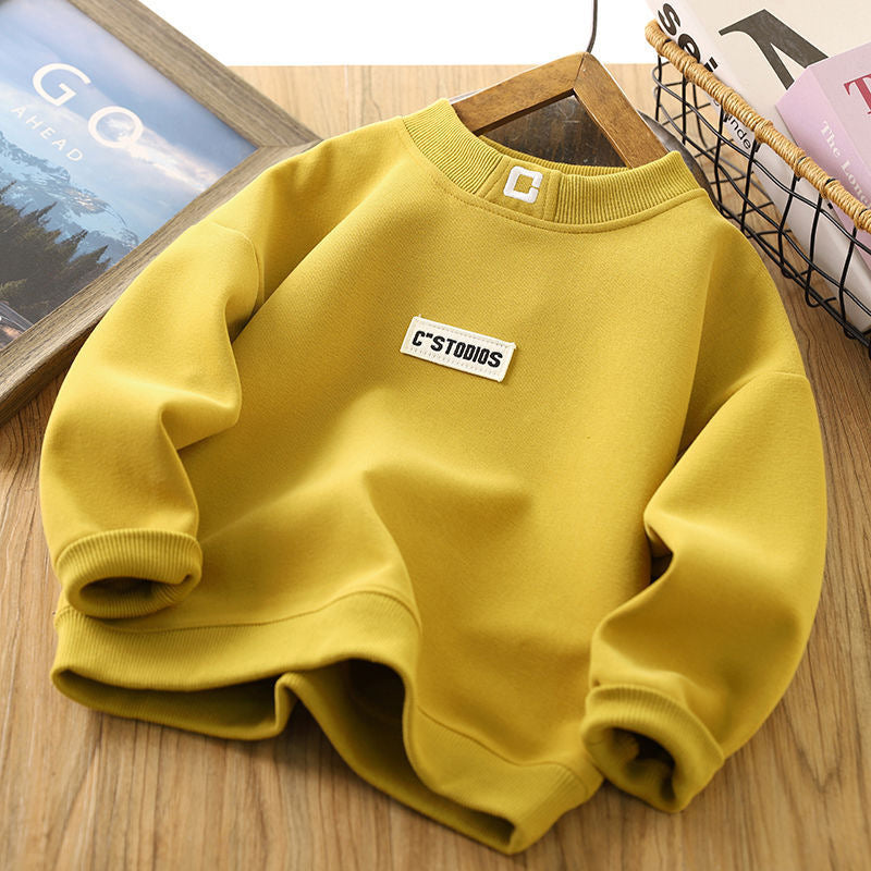 children's bottoming shirts boys long-sleeved round neck tops