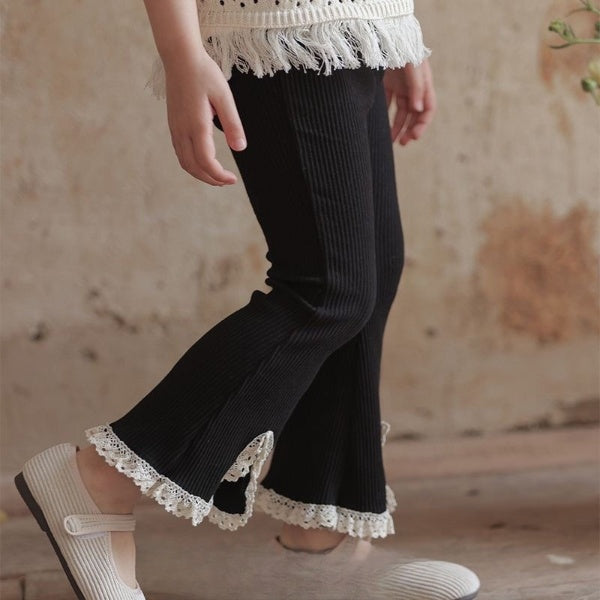 Cubs Lane summer style lace trousers bell bottoms girls casual versatile trousers popular thin style