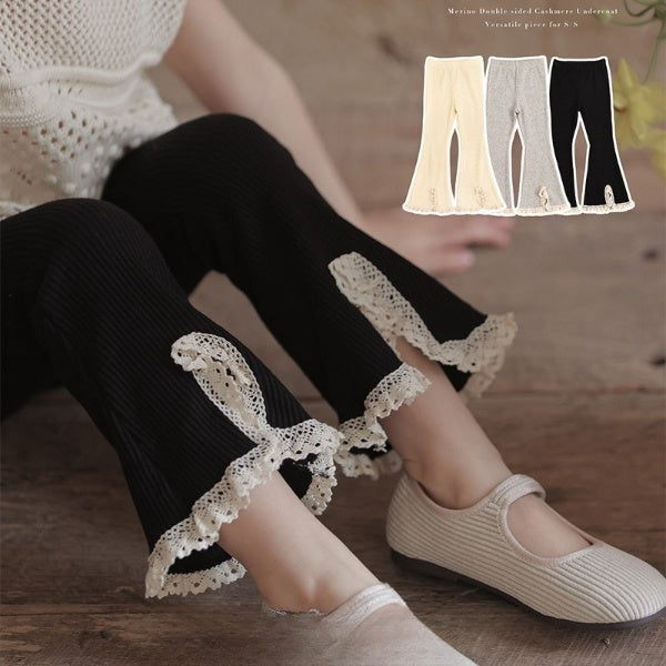 Cubs Lane summer style lace trousers bell bottoms girls casual versatile trousers popular thin style