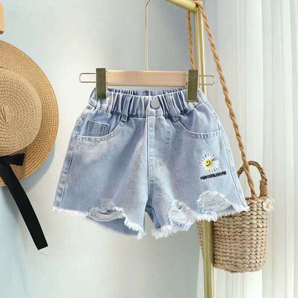 Cubs Lane girls denim shorts summer new styles for big kids baby girls