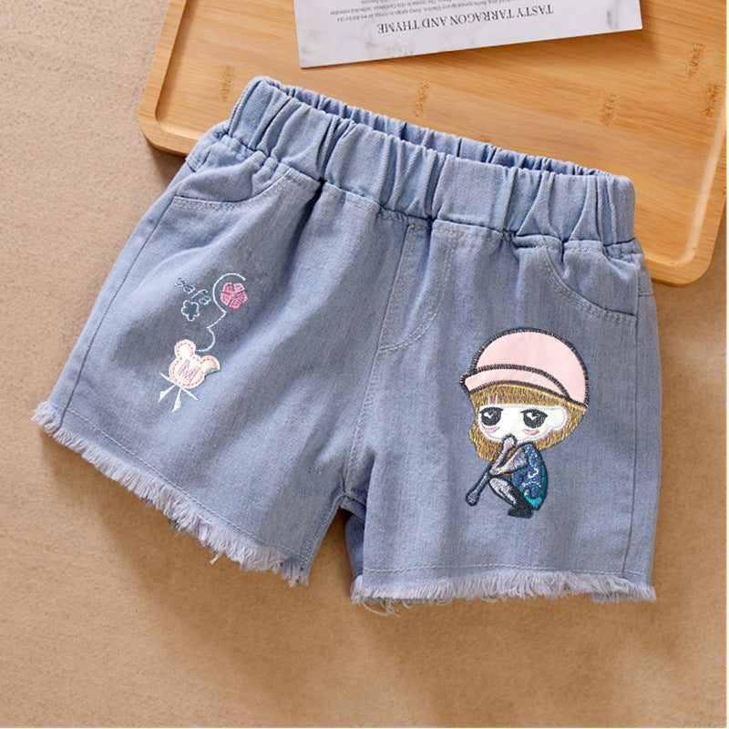 Cubs Lane girls denim shorts summer new styles for big kids baby girls