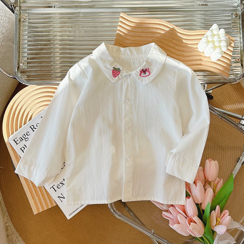 Cubs Lane  Baby Shirt Lapel Sweet and Western Style Trend