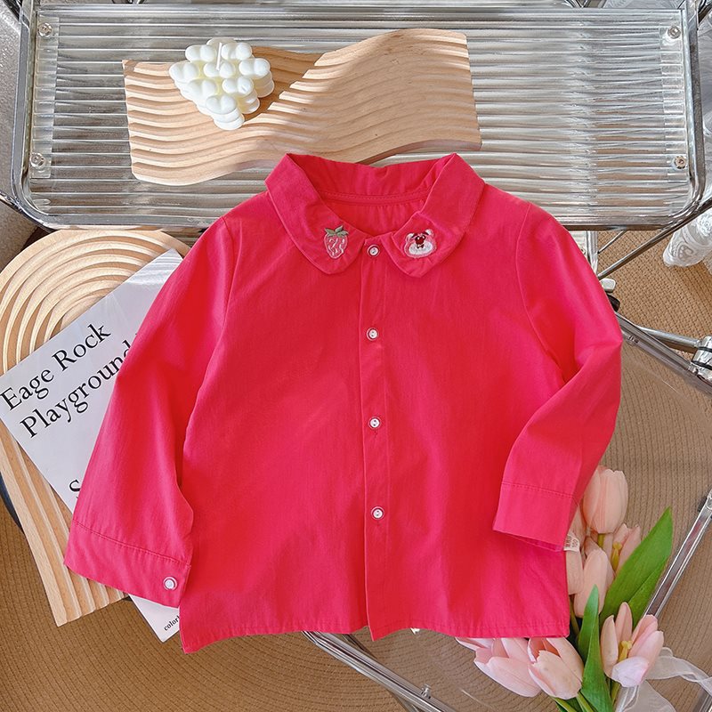 Cubs Lane  Baby Shirt Lapel Sweet and Western Style Trend